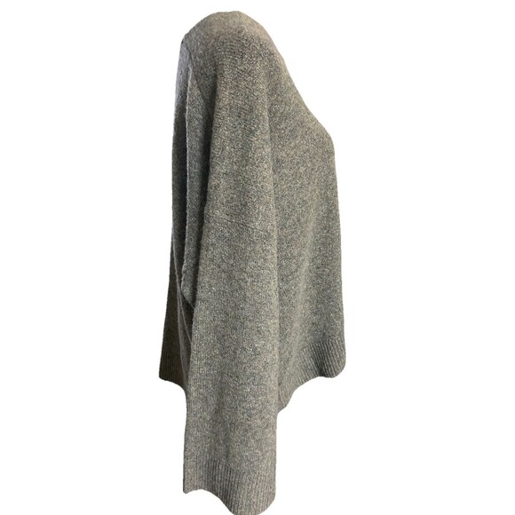 Madewell Womens XL Gray  Knit Wool Blend Oversized Boxy  V Neck Soft Sweater - Picture 6 of 10